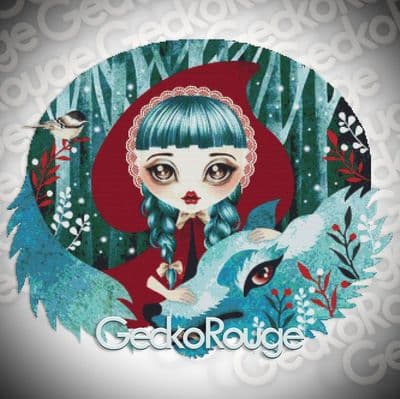 Riding Hood by Sandra Vargas Modern Cross Stitch Art Kit