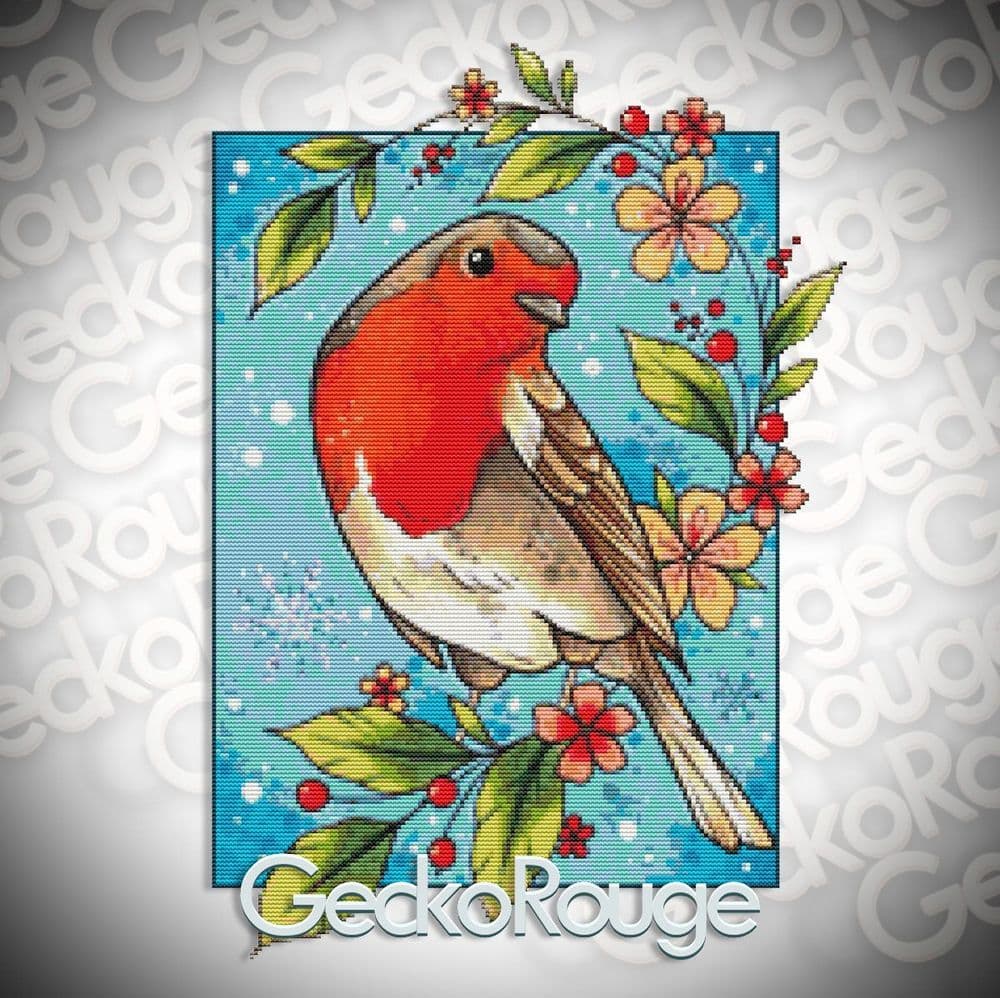 Robin by Lorna Laine Modern Cross Stitch Art Kit