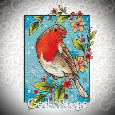 Robin by Lorna Laine Modern Cross Stitch Art Kit