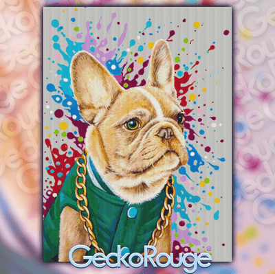 Rocky the French Bulldog by Sophie Kilpatrick (Limited Edition) Modern Cross Stitch Art Kit