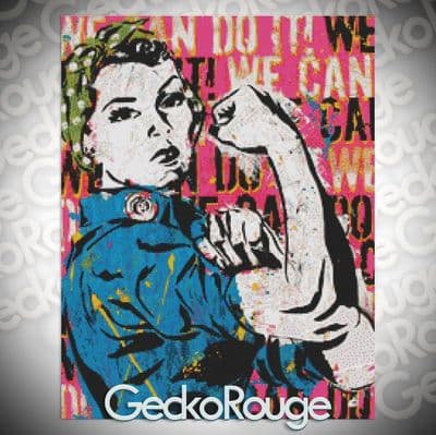 Rosie the Riveter by Sara Bowersock Modern Cross Stitch Art Kit