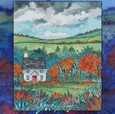 Russet Cottage by Kate Brazier Modern Cross Stitch Art Kit