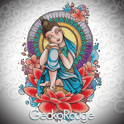 Sacred Buddha by Lorna Laine Modern Cross Stitch Art Kit