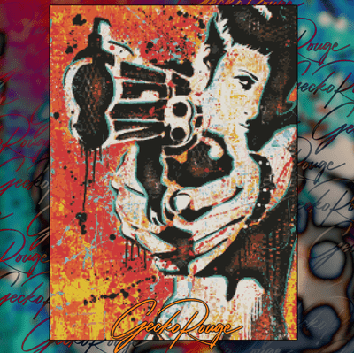 Shooter by Sara Bowersock Modern Cross Stitch Art Kit