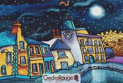 Snowfall by Dorian Spencer Davies Art Modern Cross Stitch Art Kit