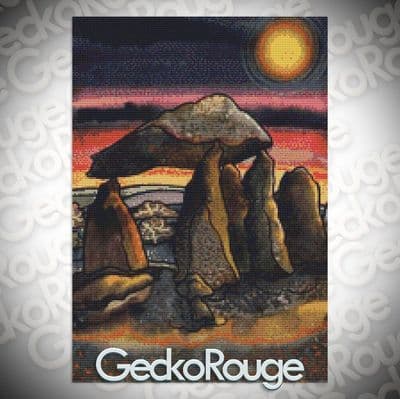 Solstice, Pentre  by Dorian Spencer Davies Art Modern Cross Stitch Art Kit