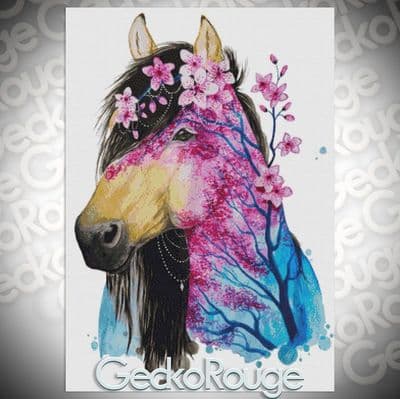 Spring (Horse) by Scandy Girl Modern Cross Stitch Art Kit