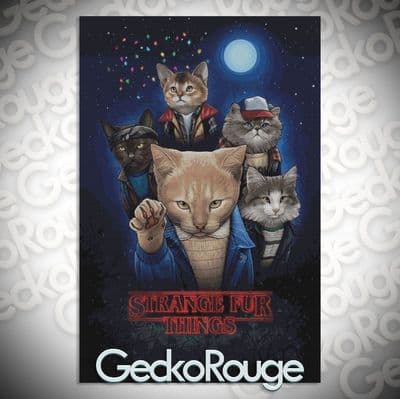 Strange Fur Things by J Parks Modern Cross Stitch Art Kit