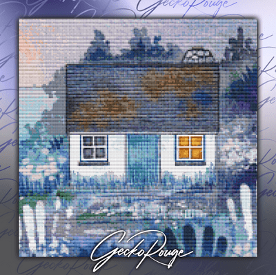 Sunrise Cottage (Petite Edition) by Kate Brazier Modern Cross Stitch Art Kit