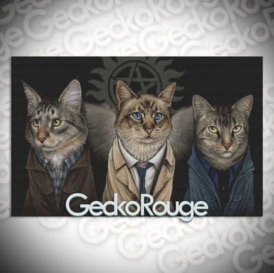 Supernatural Cats by J Parks Modern Cross Stitch Art Kit