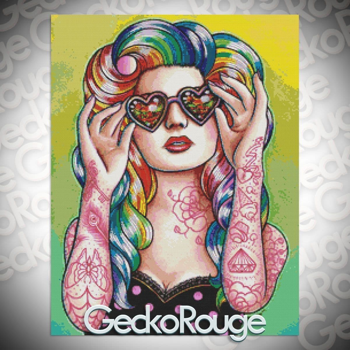 Sweet Heart by Carissa Rose Modern Cross Stitch Art Kit