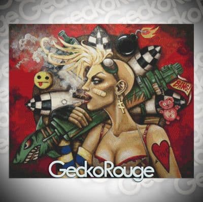 Tank Girl by Megan Mars Modern Cross Stitch Art Kit