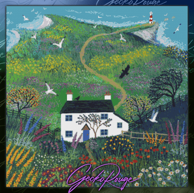 The Path to the Lighthouse by Jo Grundy Modern Cross Stitch Art Kit