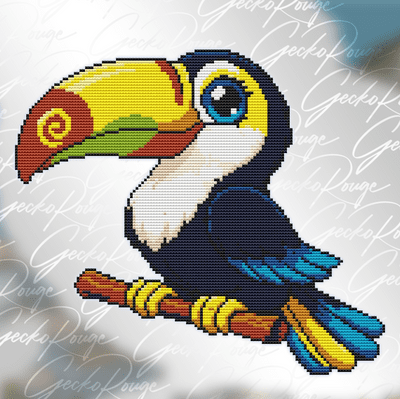 Theo The Toucan by Swirlies World Cross Stitch Art Kit