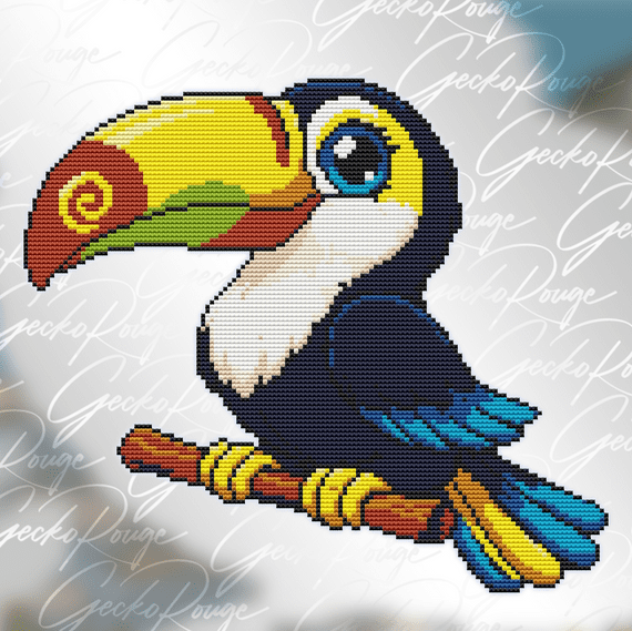 Theo The Toucan by Swirlies World Cross Stitch Art Kit