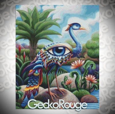 Tropical Eya Bird by Eya Claire Floyd Modern Cross Stitch Art Kit