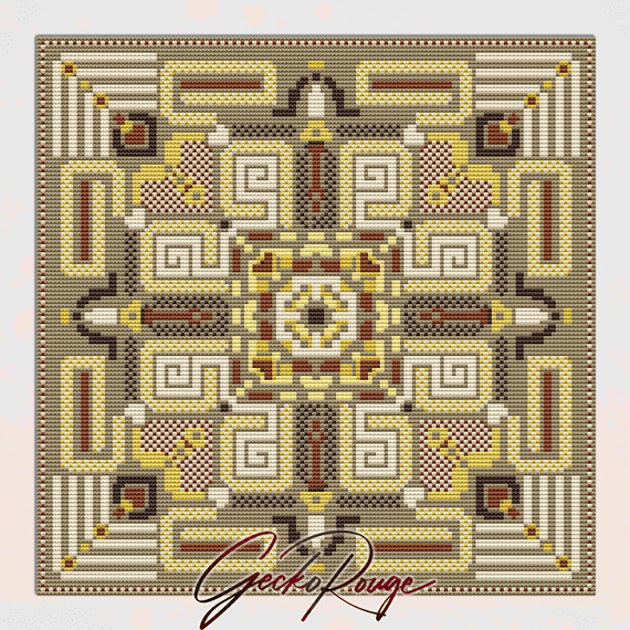 Vega Caramel Cross Stitch Art Tile Kit