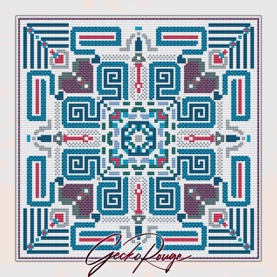 Vega Lagoon Cross Stitch Art Tile Kit