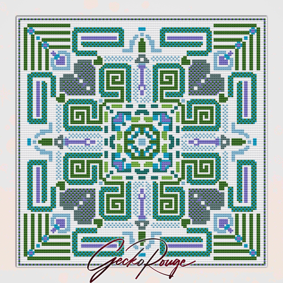 Vega Meadow Cross Stitch Art Tile Kit