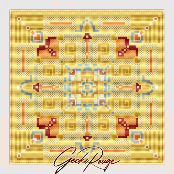 Vega Sunrise Cross Stitch Art Tile Kit