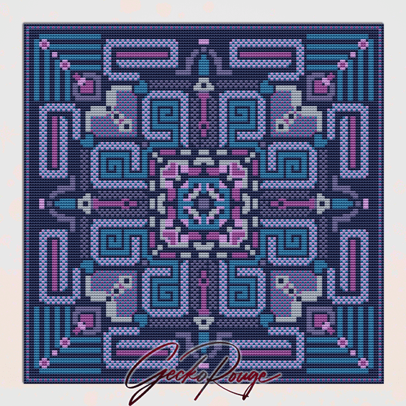 Vega Twilight Cross Stitch Art Tile Kit