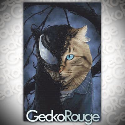 Venom Cat by J Parks Modern Cross Stitch Art Kit