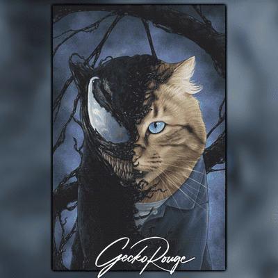 Venom Cat by J Parks Modern Cross Stitch Art Kit