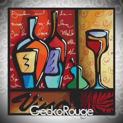 Vino by Thomas Fedro Modern Cross Stitch Art kit