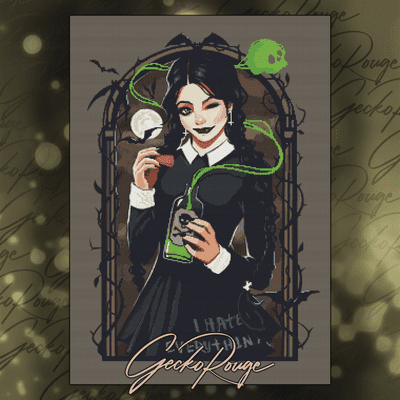 Wednesday by Anna Marine Modern Cross Stitch  Art Kit