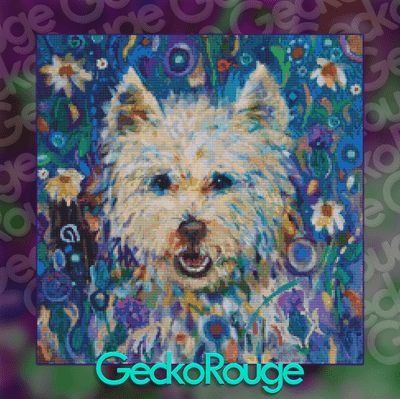 Westie by Sue Gardner Modern  Cross Stitch Art Kit