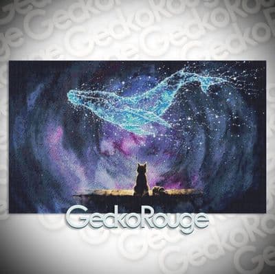 Whale 3  by Zazac Namoo / Eruda Art  Modern Cross Stitch Art Kit