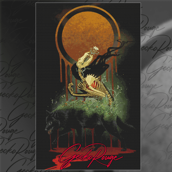 Wifwulf Rise by J Parks Modern Cross Stitch Art Kit