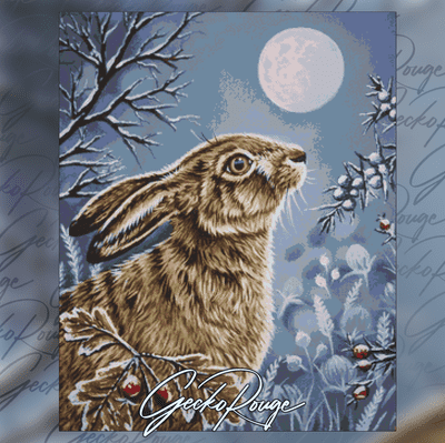 Winter Hare Cross Stitch Kit by Sophie Kilpatrick