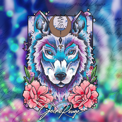 Winter Wolf  by Lorna Laine  Modern Cross Stitch Kit