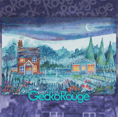 Working From Home by Kate Brazier Modern Cross Stitch Art Kit