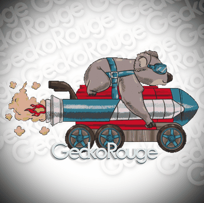 ZooZoomers Rocket Koala by TerrorMango - GeckoRouge Modern Cross Stitch Art Kit