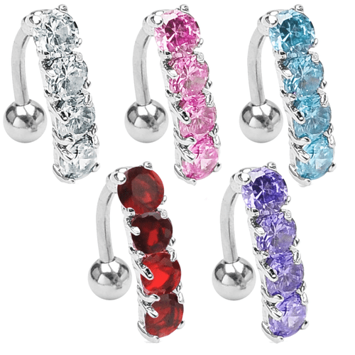 4 Reverse Gem Falls Top Drop Down Belly Bar