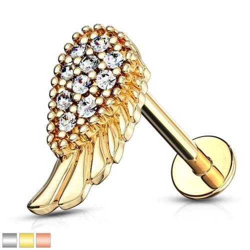 Angel Wing Cartilage Bar Internally Thread