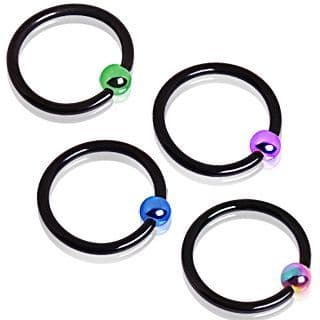 Black PVD Plated Ball Closure Ring