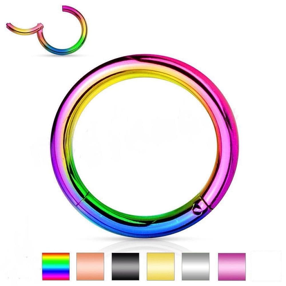 Hinged Segment Ring Piercing with Easy Close Clasp