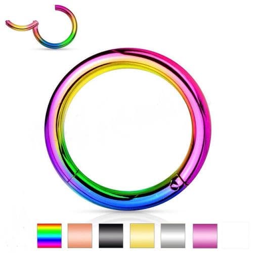 Hinged Segment Ring Piercing with Easy Close Clasp