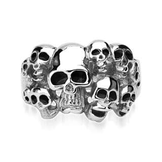 Men's Gothic Stainless Steel 10 Skull Ring