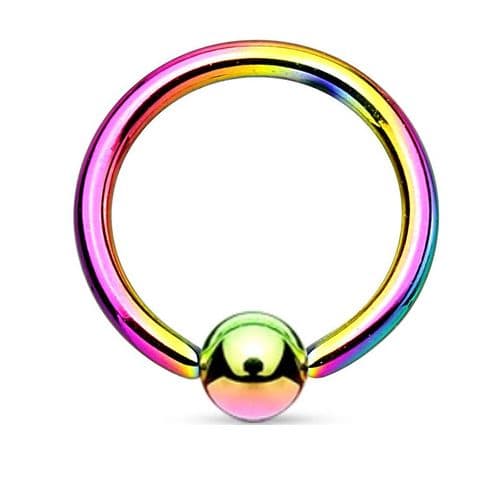 Multicoloured Ball Closure Ring Surgical Steel