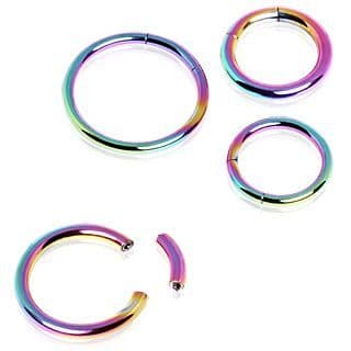 Multicoloured Titanium Plated Segment Ring