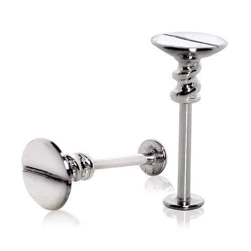 Nail Screw Top Labret Stud