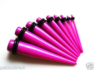 Neon Purple Ear Taper with O-Rings