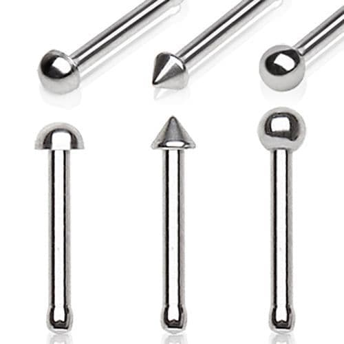 Nose Stud with Ball, Cone or Dome Top