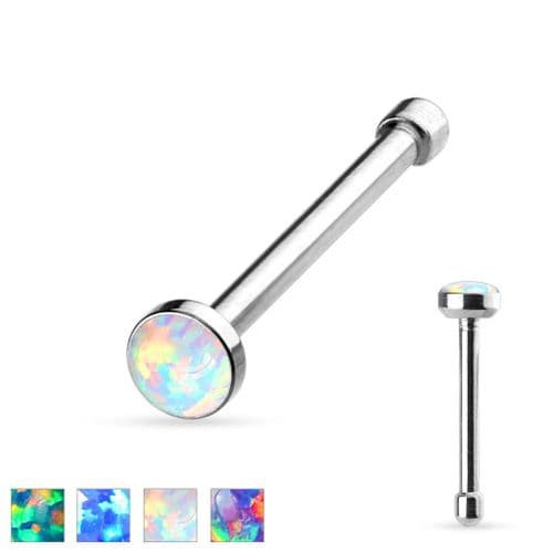 Opal Gem Nose Stud Surgical Steel