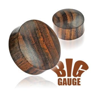 Organic Brown wood Saddle Ear Stretcher Plug