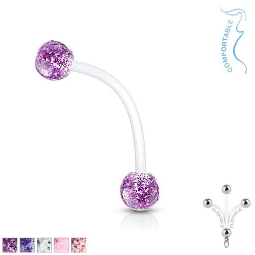 Pregnancy Belly Bar with Glitter Balls